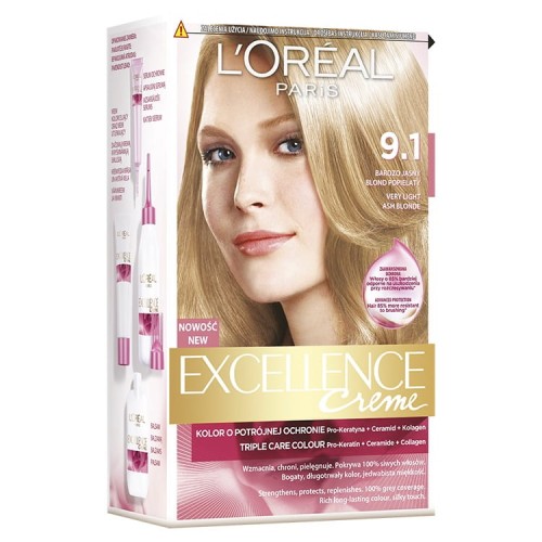L'Oreal Excellence farba 9.1 Jasny Blond Popielaty-2964