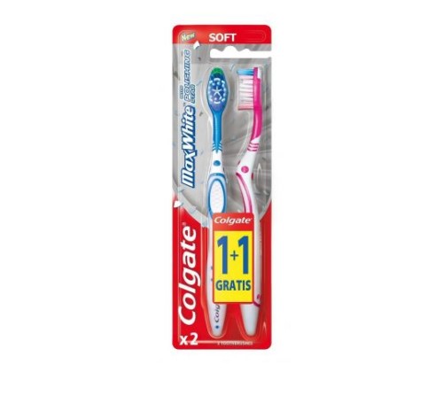 Colgate Max White szczoteczka 2szt. Soft 1+1-13149