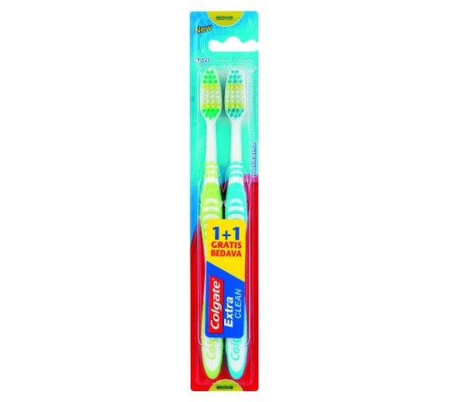 Colgate Extra Clean szczoteczka 2szt. Medium 1+1-13131