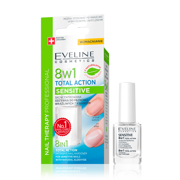 Eveline 8w1 sensitive odżywka do paznokci 12ml-6198