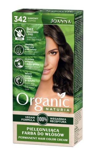 Joanna ORGANIC VEGAN farba do włosów 342 kawowy-24088