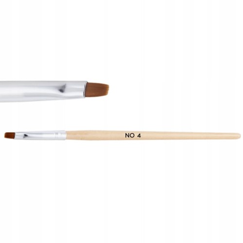 NeoNail pędzelek do żelu nr 4 drewniany 2137-24561