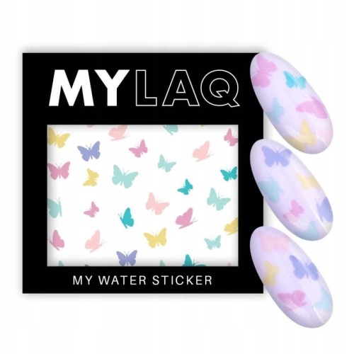 MYLAQ naklejki wodne na paznokcie Pastel Butterfly-28110