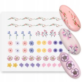 MYLAQ naklejki wodne na paznokcie My Flower-28106