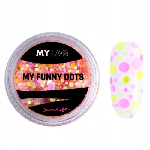 MYLAQ pyłek do zdobień FUNNY DOTS SUNRISE-28357