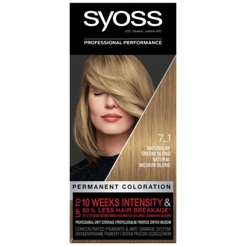 Syoss SalonPlex farba 7-1 Naturalny Średni Blond-28374
