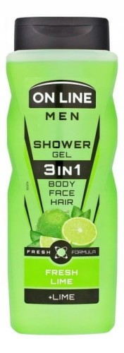 On Line MEN żel pod prysznic FRESH LIME 410ml-29523