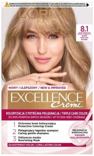L'Oreal Excellence farba 8.1 Jasny Popielaty Blond-30123