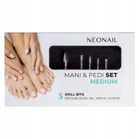 Zestaw frezów MEDIUM 5szt. NeoNail Mani & Pedi