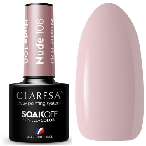 CLARESA lakier hybrydowy NUDE 108-30597