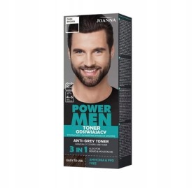 Joanna POWER MEN toner odsiwiający dark brown