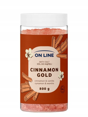On Line sól do kąpieli CINNAMON GOLD 800g-31395